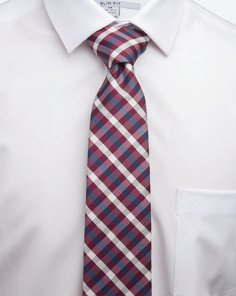 Immortal Tie Checkered Red White Navy