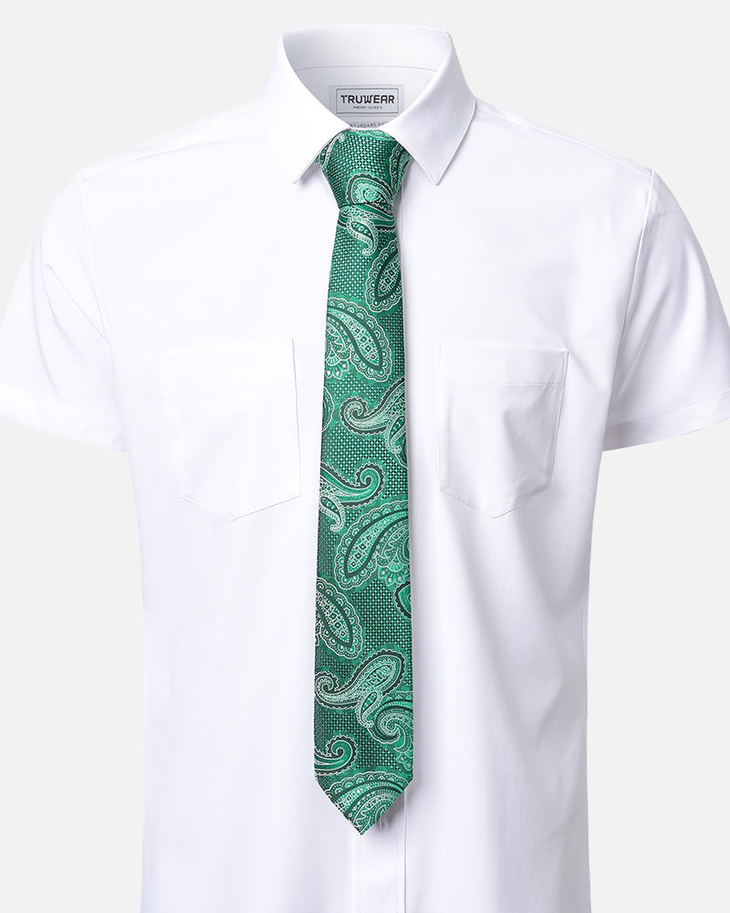 Immortal Paisley Tie Green