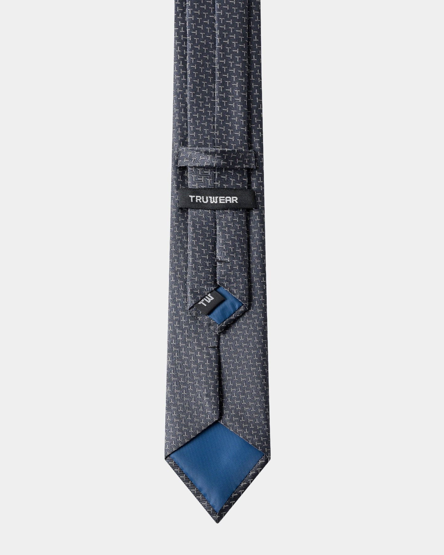 Elite Silk Tie T Pattern Dark Blue