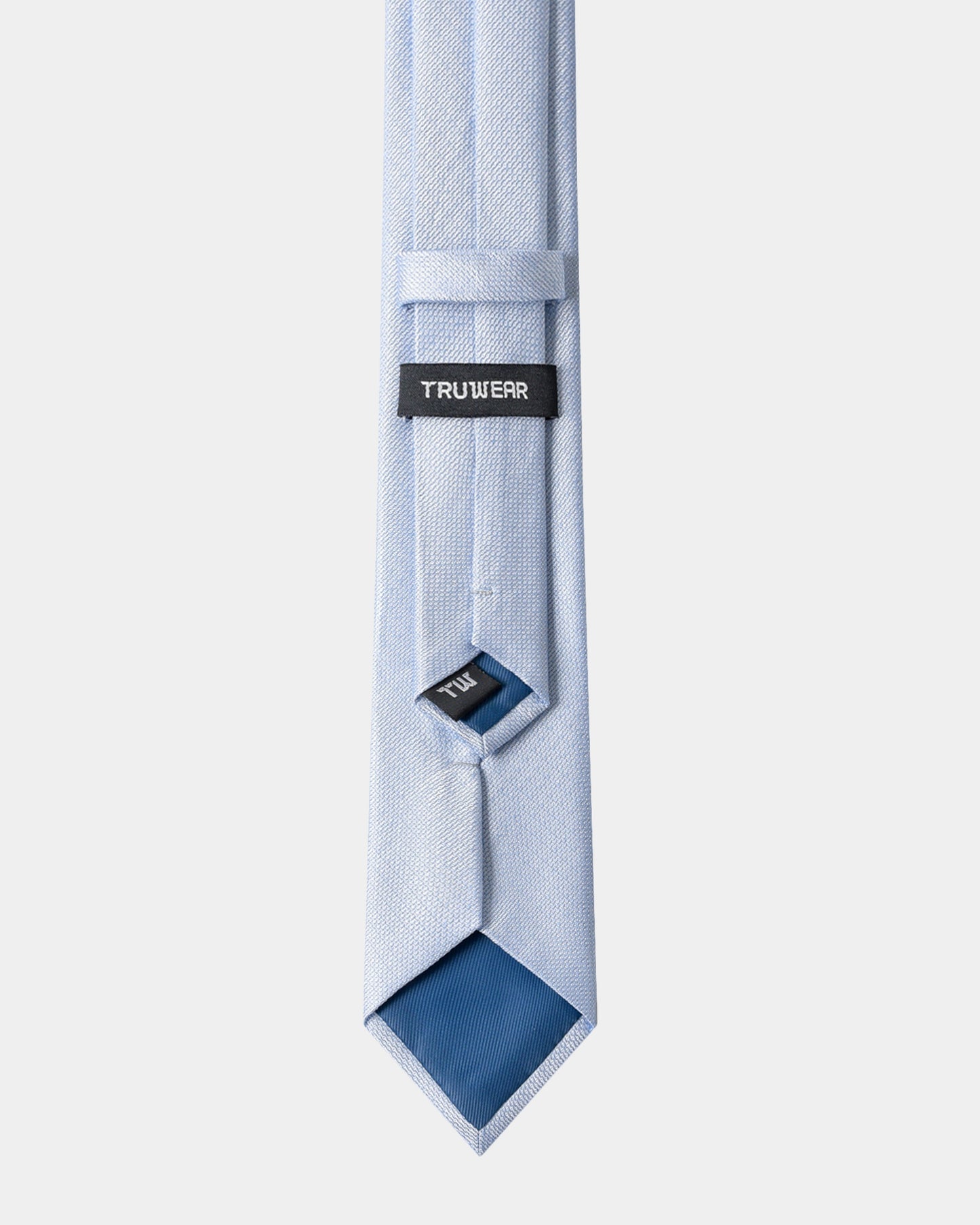 Elite Silk Tie Geometric Pattern Light Blue