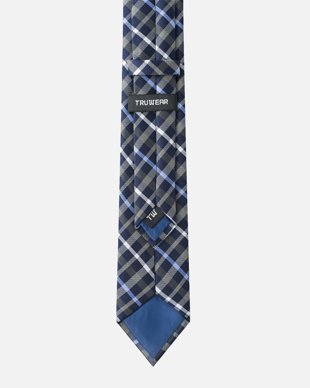 Immortal Charcoal Powder Blue & Navy Stripe Tie