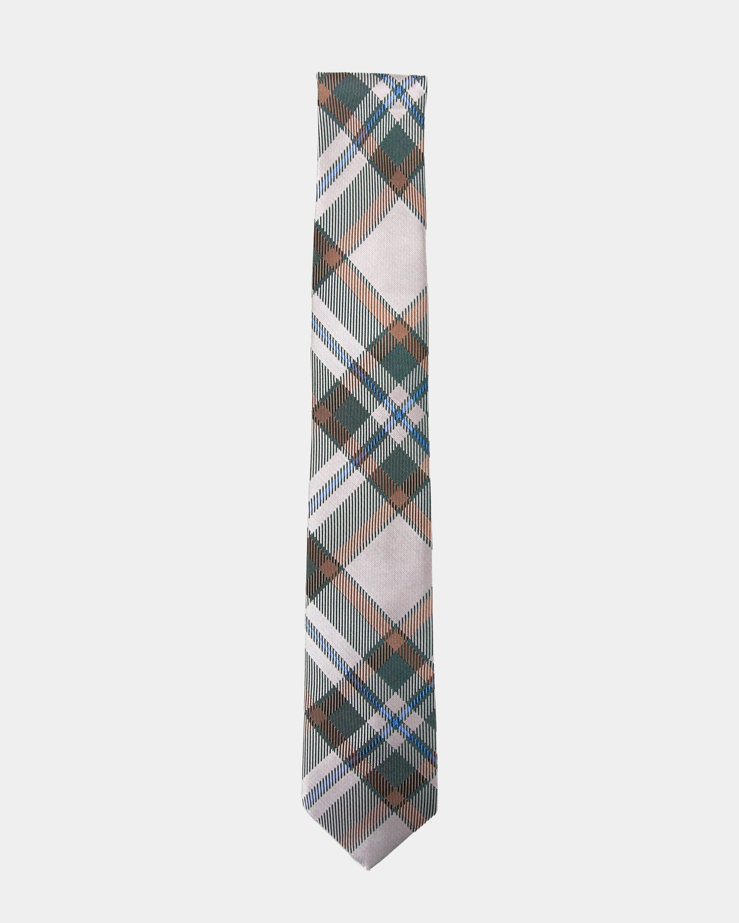 Immortal Crème Green Plaid Tie