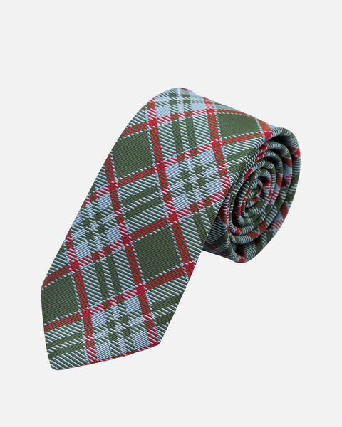 Immortal Tartan Cream Red Tie