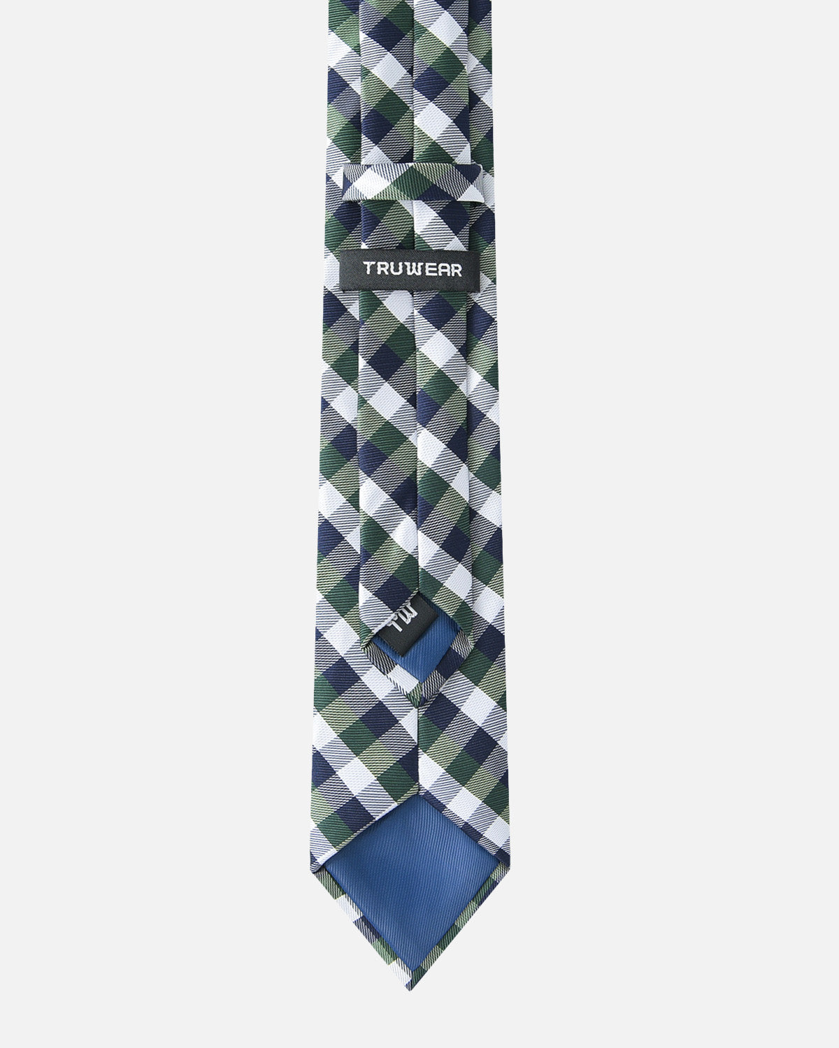 Immortal Checkered Navy, Green & White Tie