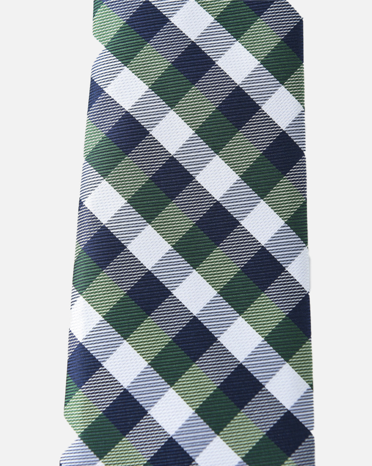 Immortal Checkered Navy, Green & White Tie