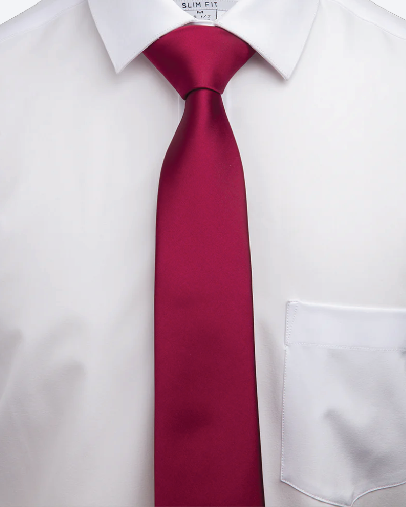 Immortal Maroon Dress Tie