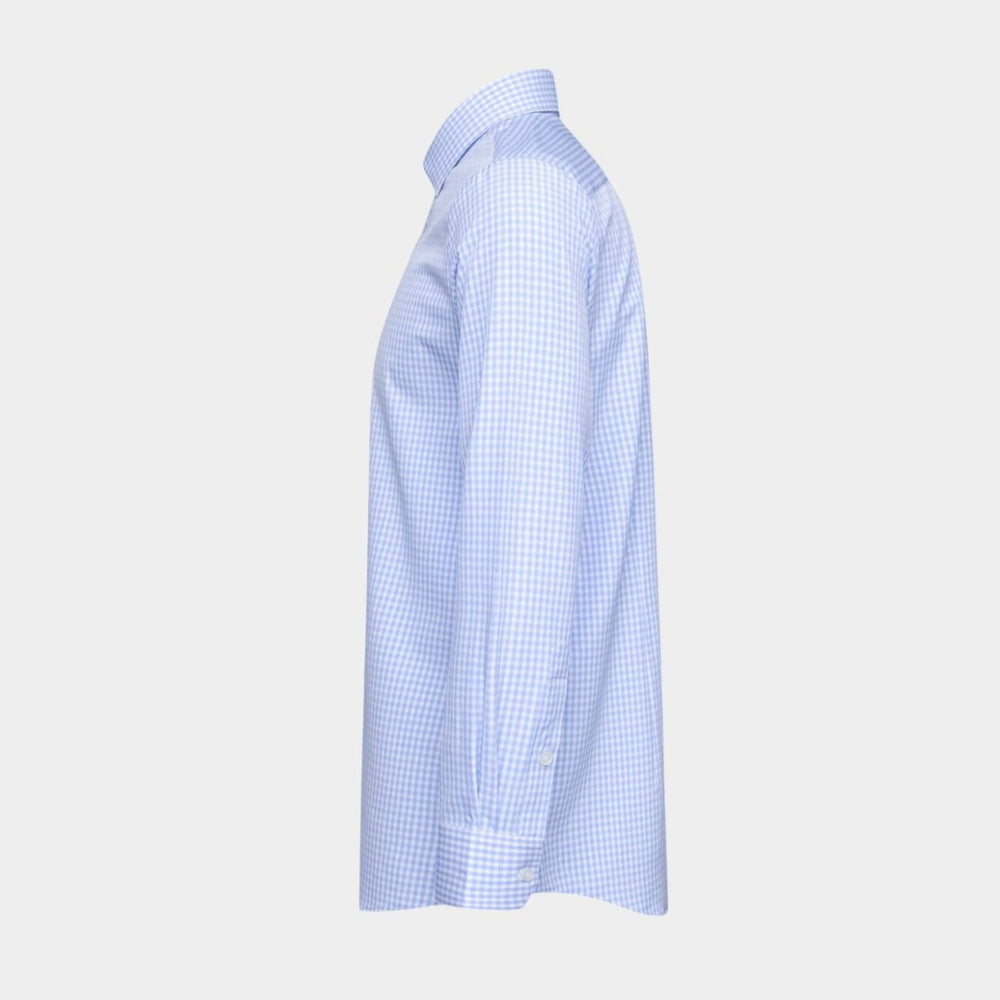 Phenom Professional Light Blue Gingham Dress Shirt