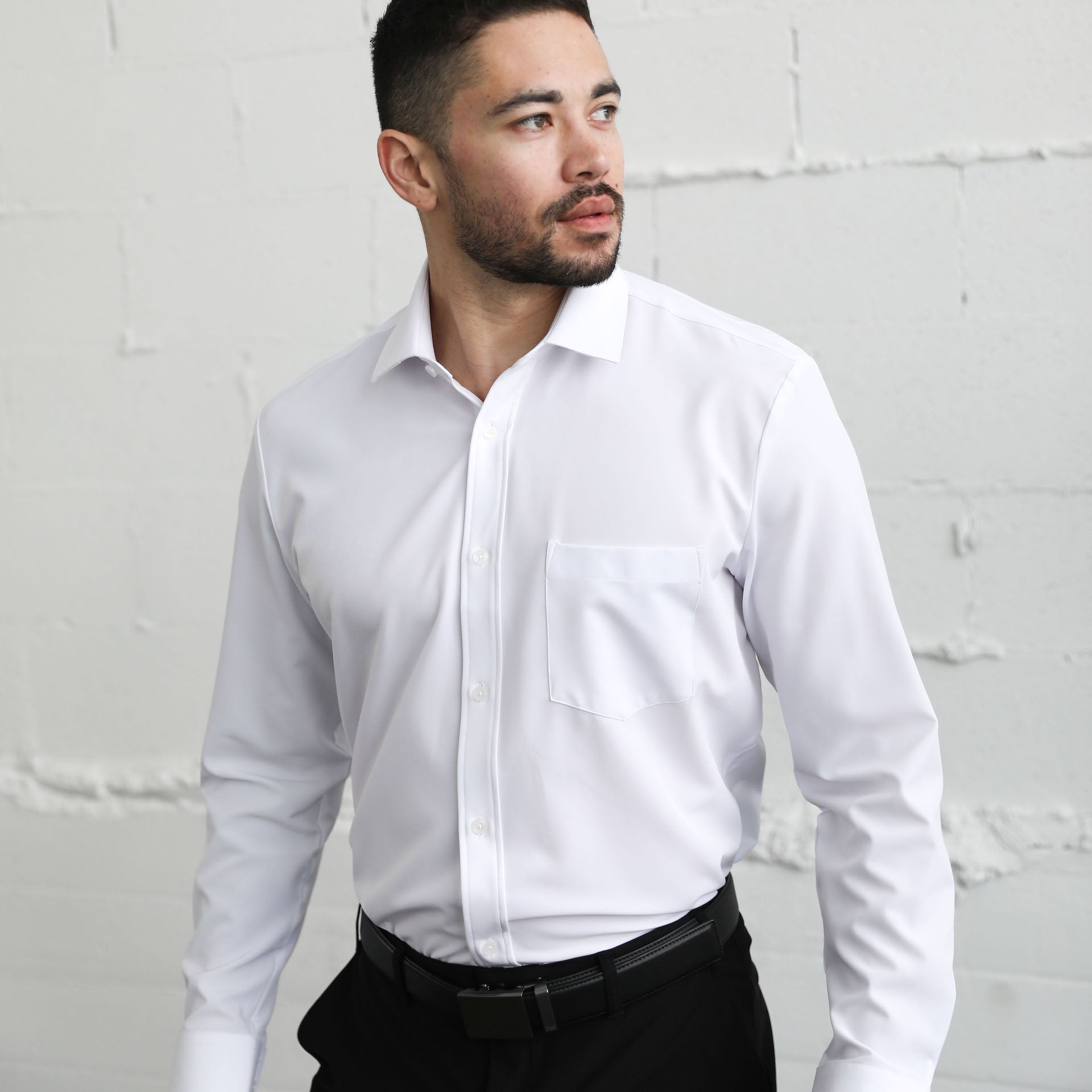 TRUWEAR Phenom Classic White Long Sleeve Men's Dress Shirt – Truwear