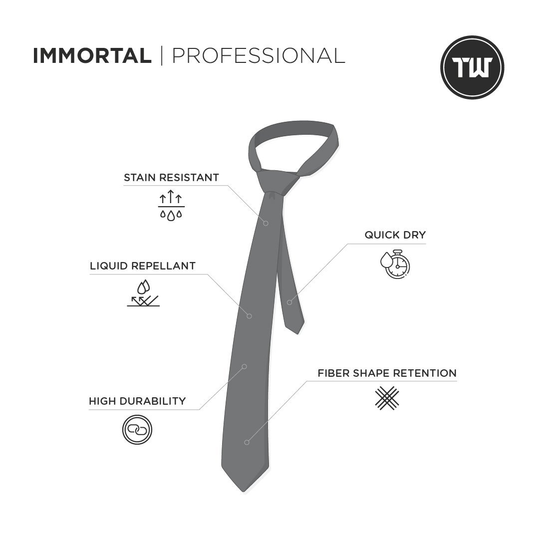 TRUWEAR Immortal Grey Dress Tie