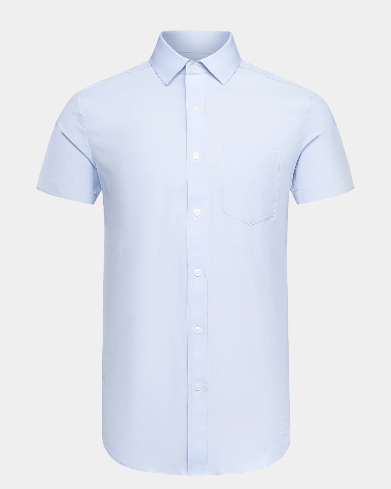 Phenom Classic Light Blue Short Sleeve Dress Shirt