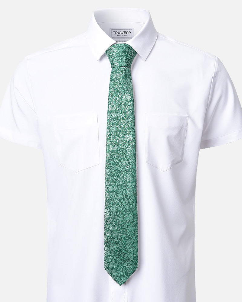 Immortal Floral Tie Green