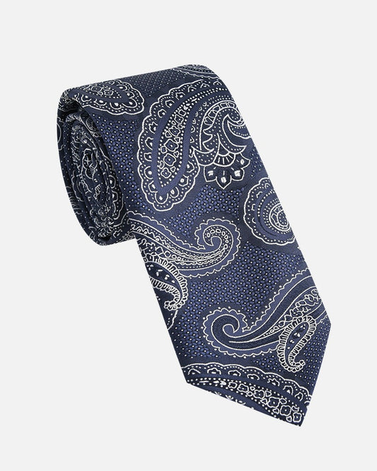 Immortal Paisley Tie Navy