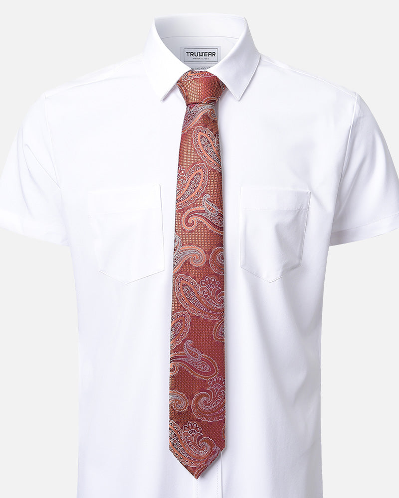 Immortal Paisley Tie Terracotta