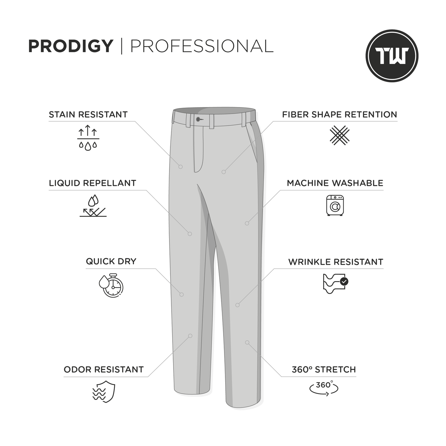 Prodigy Light Grey Dress Pants