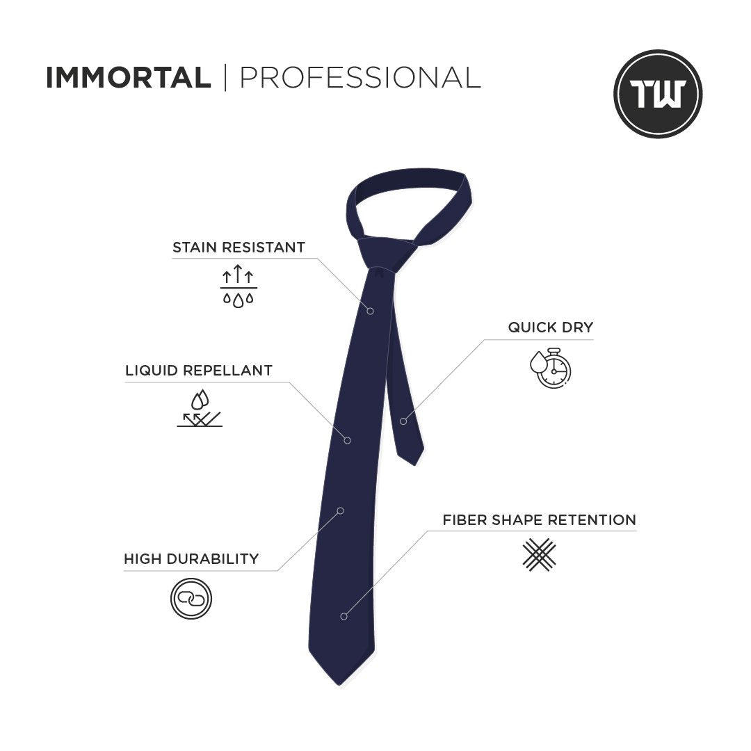 TRUWEAR Immortal Navy Blue Dress Tie
