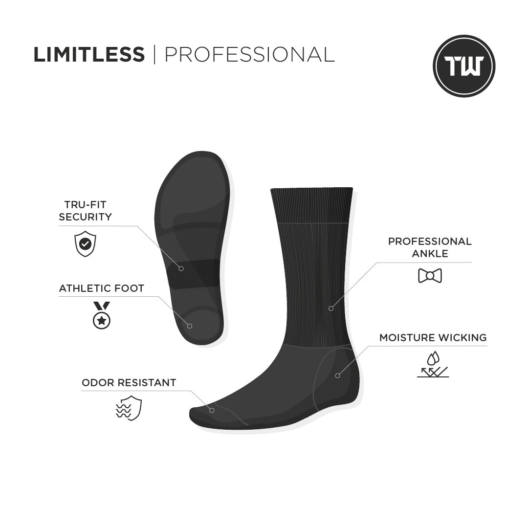 TRUWEAR Limitless Men's Performance Dress socks